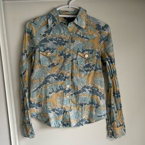 Marc Jacobs blue and yellow printed long sleeve size 4